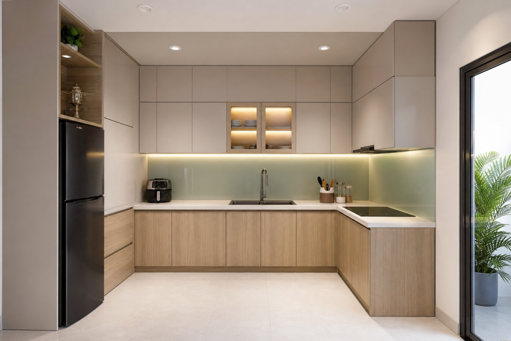 Tủ bếp gỗ công nghiệp hiện đại tại Biên Hòa Đồng Nai do NEWHOME thi công